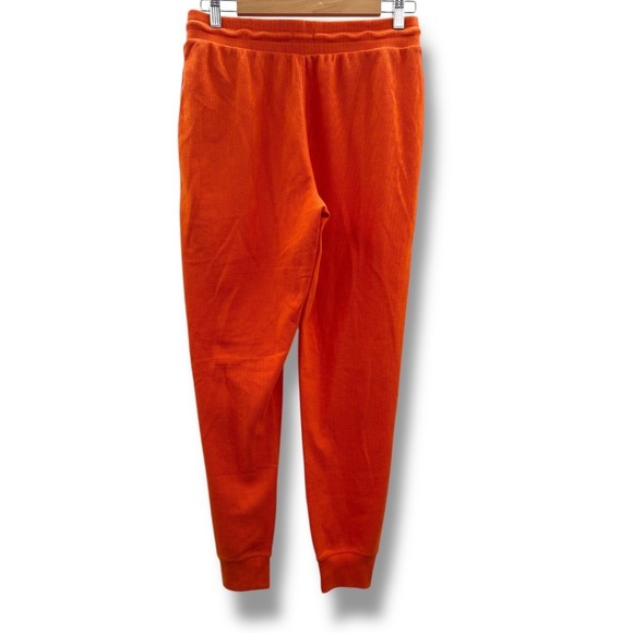 Aritzia Sunday Best Joggers Women's Medium Orange Waffle Knit Lounge Pants - Picture 2 of 8